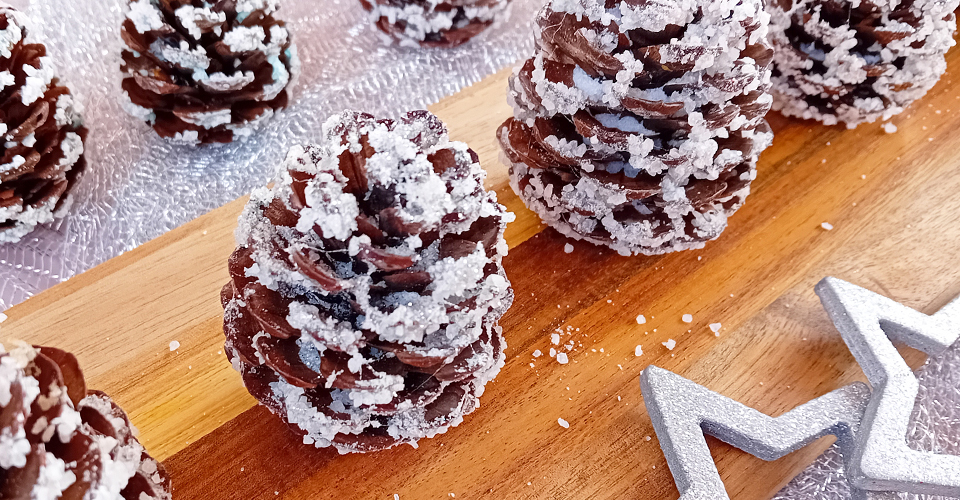 Salted Snowy Pine Cones