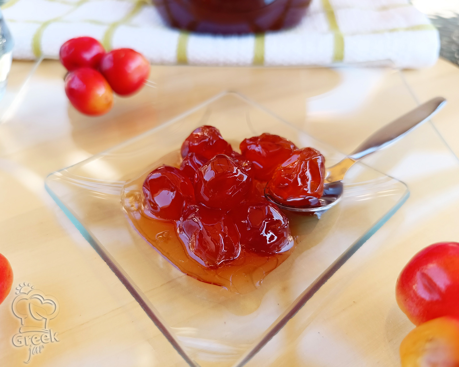 Petrokeraso (Greek Rainier Cherry) Spoon Sweet